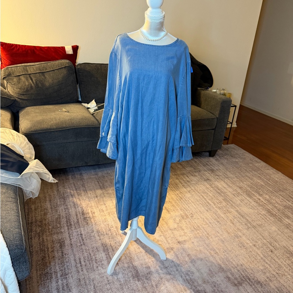 beachlunchlounge Blue Long Sleeve Dress